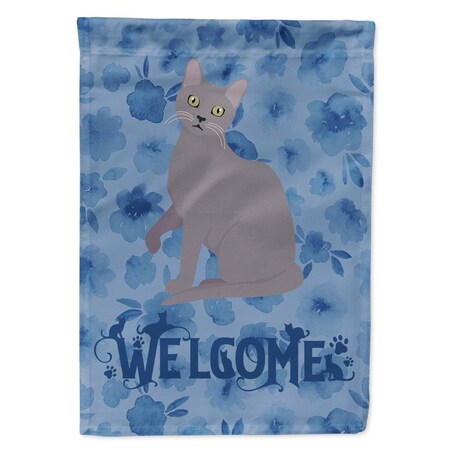 Carolines Treasures 28 x 0.01 x 40 in. Korat Cat Welcome Flag Canvas House Size CK5039CHF